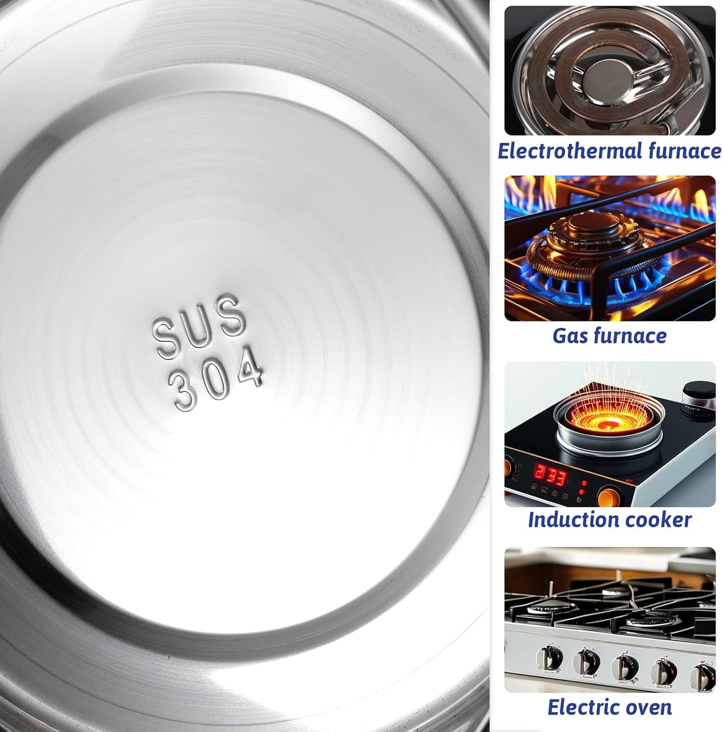 3-Piece Double Boiler, Chocolate Melting Pot Set Include 2500ml/2.3QT Mixing Bowl and 4000ml/3.63qt Stainless Steel Pot, Silicone Spatula, For Candy, Soap Wax Candle Making Supplies, Induction Safe