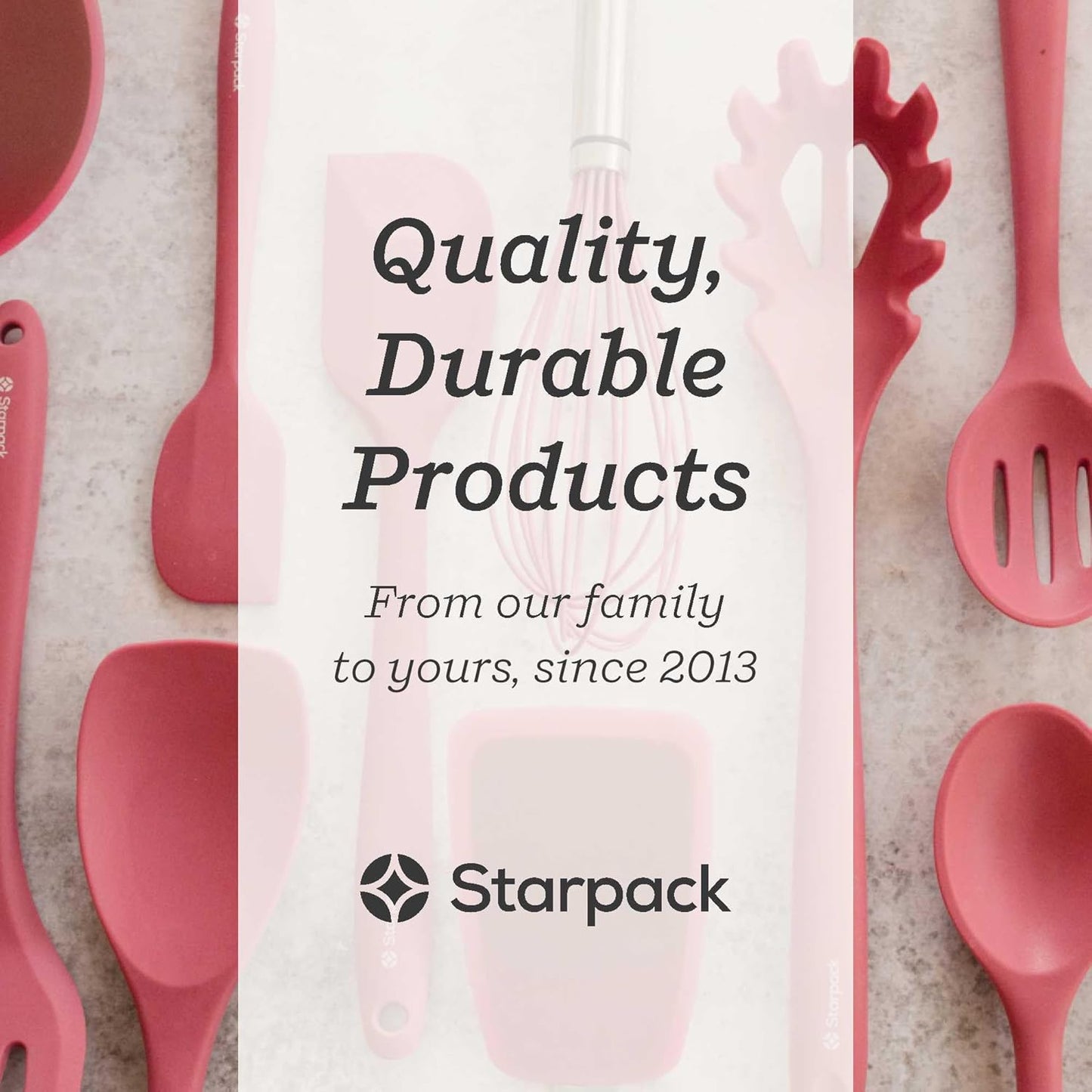 Starpack 'The All Rounder' Premium Silicone Spoonula Spatula - Up to 600°F Heat Resistant Spatula Spoons - Best Silicone Spoonulas - Rubber Spoon Spatulas - Kitchen Spoon Spatulas for Cooking