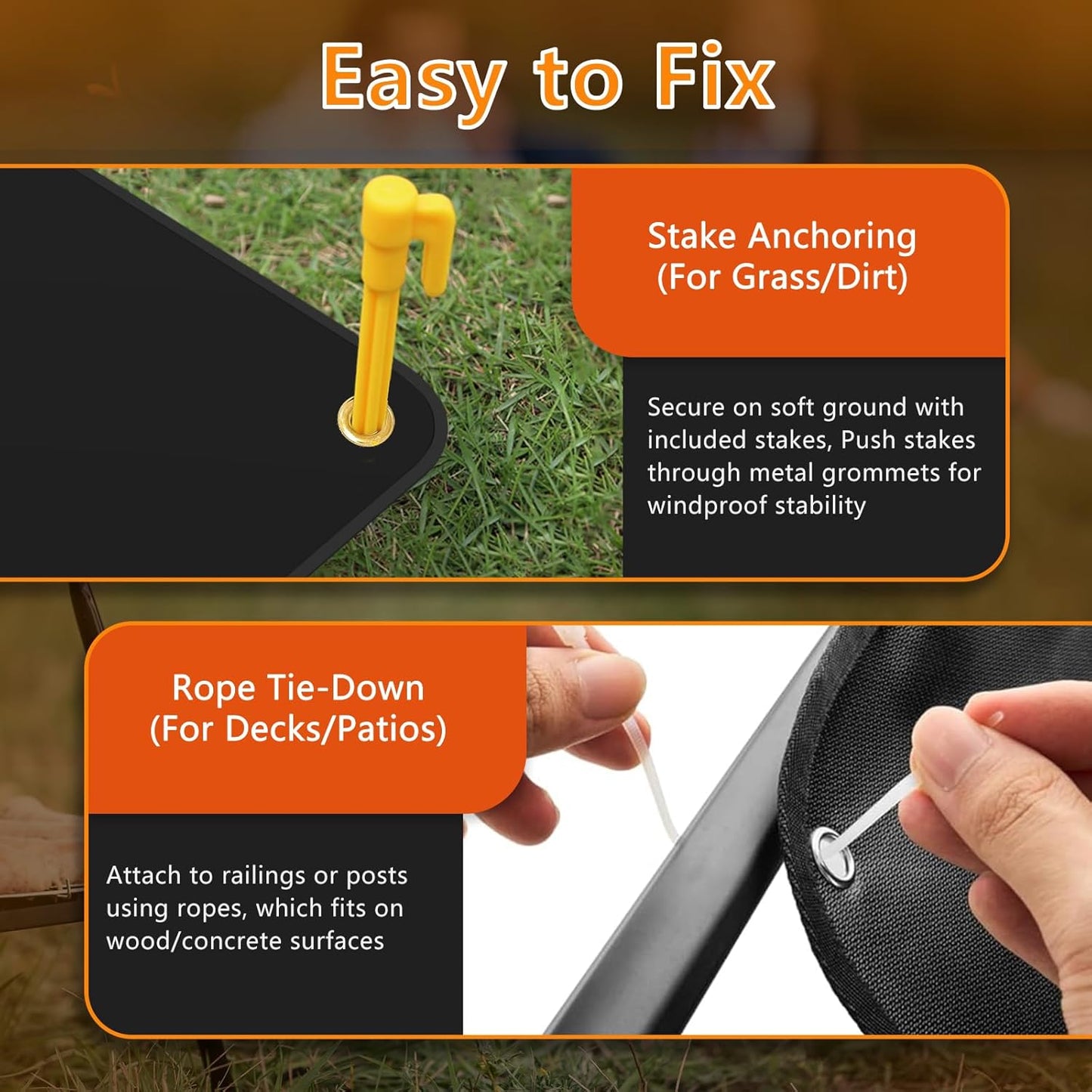 Grill Mats for Outdoor Grill, 70 X 40 Reusable Silicone Under Grill Mat, Heat Resistant BBQ Grilling Mat for Deck Protector Patio Floor Lawn (Windproof)