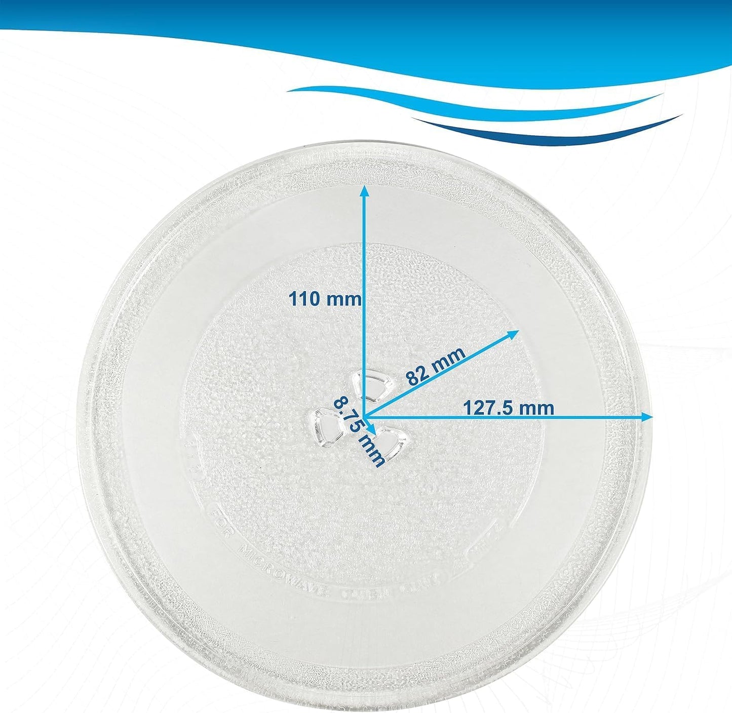 HQRP 10" Glass Turntable Tray for Microwave Oven Cooking Plate, 10 inch