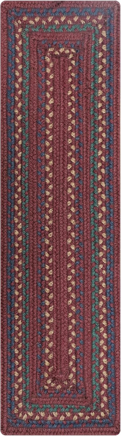 Jamestown Burgundy Long Table Runner 8x28, Jute, Set of 2, Rectangle - Cabin Decor for Dining Table, Easy to Clean