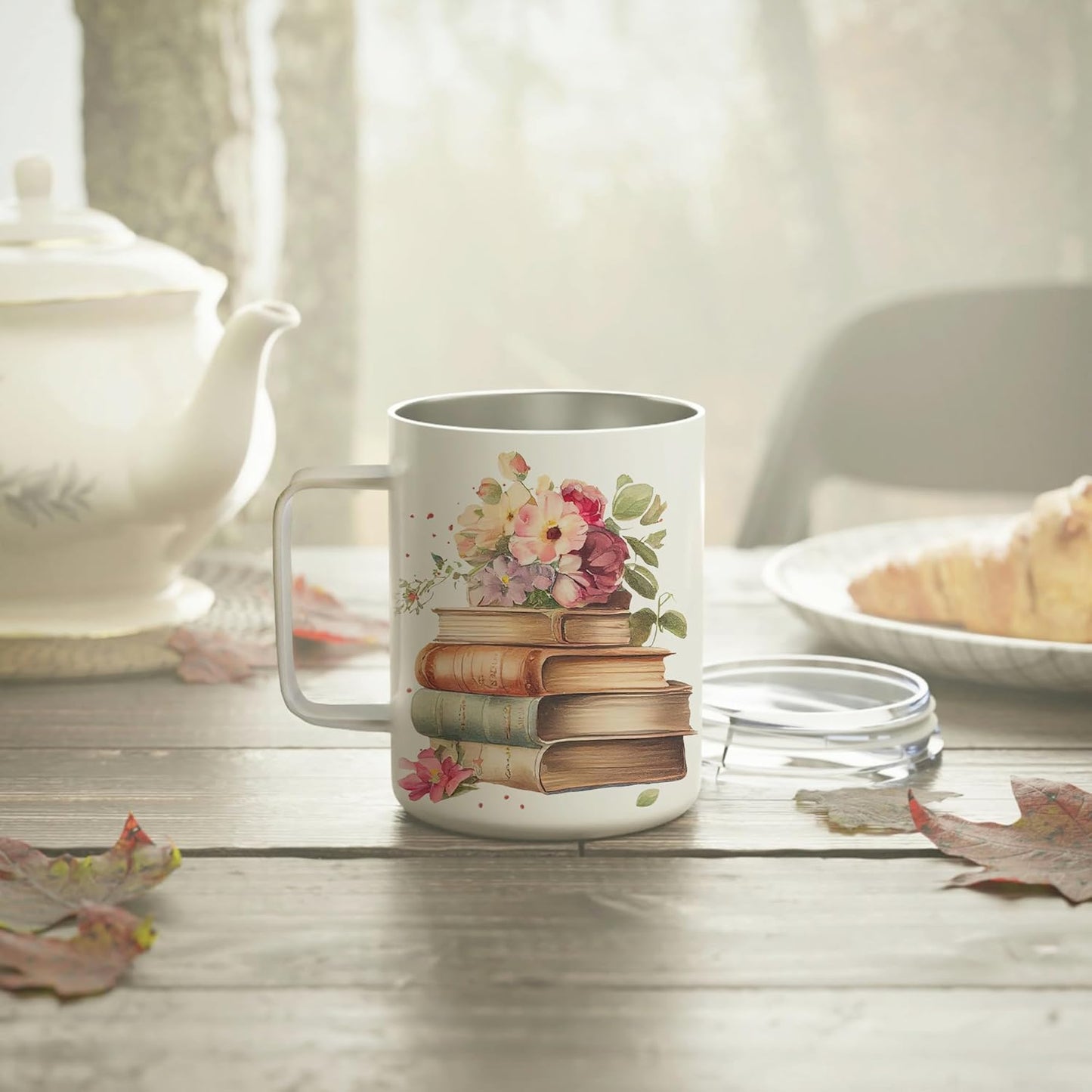 Hyturtle Book Cup Gifts For Book Lovers - Just A Girl Who Loves Books Coffee Mug Stainless Steel 12oz - Reading Gift For Bookworm, Librarians, Readers - Birthday Christmas Gift For Women, Her, Girls