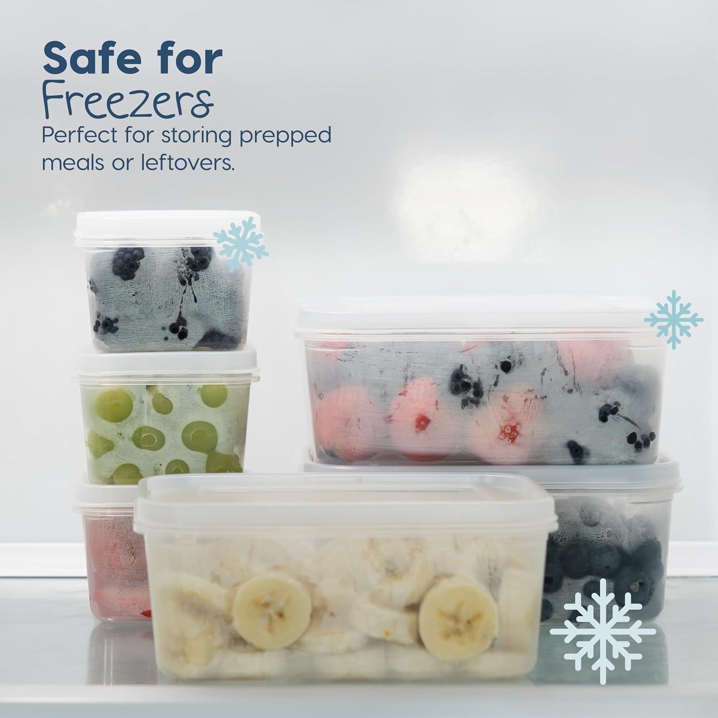 IRIS USA Plastic Food Storage Containers, 44 Piece, 12oz + 45oz Combo Set, 22 Food Containers With Lids, Leftovers Meal Prep Office Lunch Snack Fruit, Microwave Dishwasher Freezer Safe, BPA Free