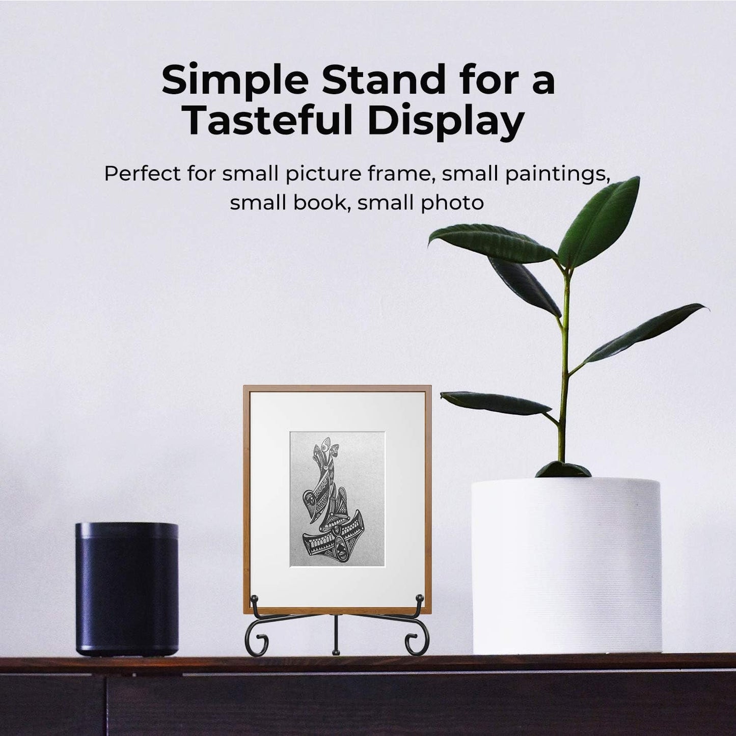 TR-LIFE 4 Pack Plate Stands for Display - 6 Inch Plate Holder Display Stand + Metal Easel Stand for Picture Frame, Decorative Plates, Book, Photo, Collectibles (4 Pack)