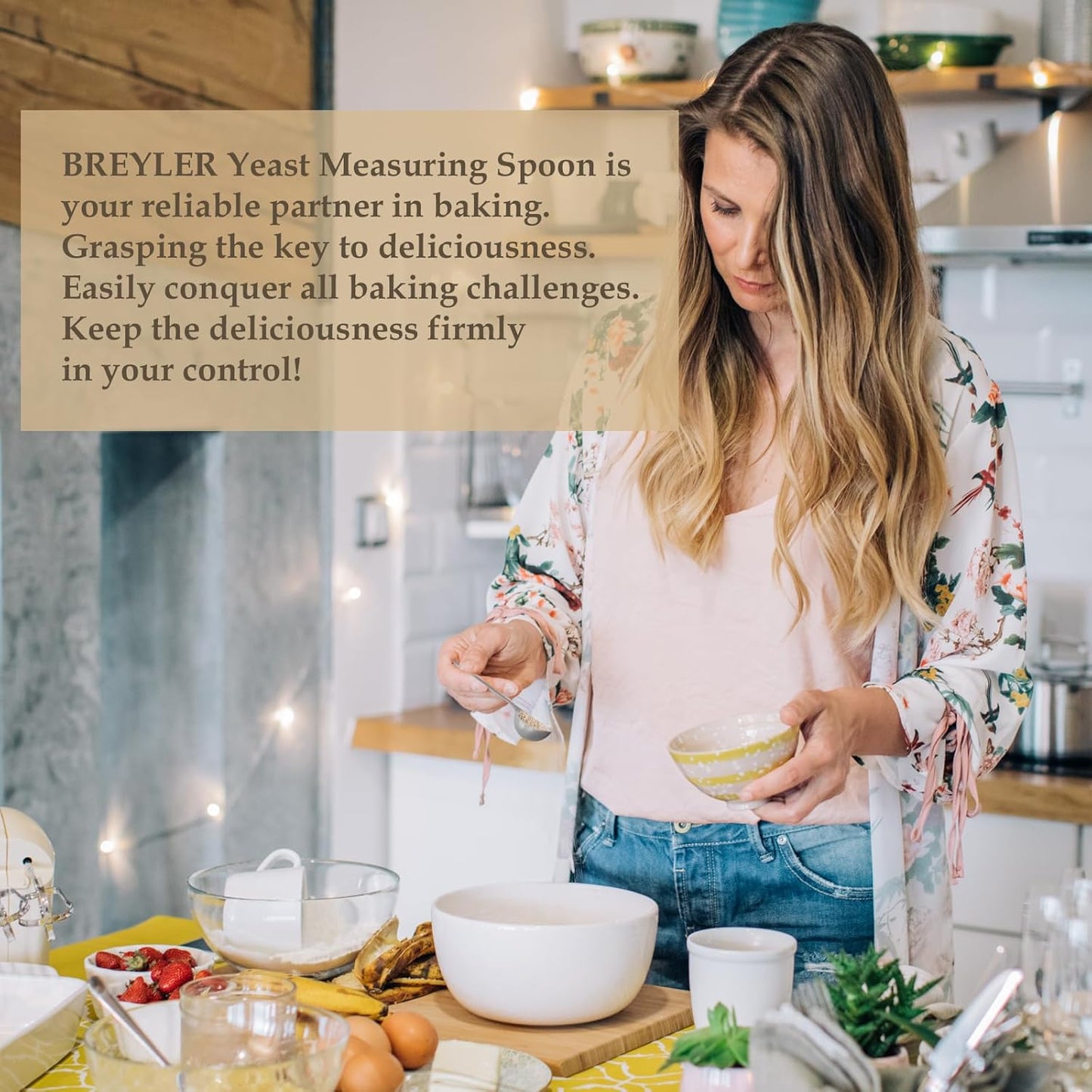 2PCS Yeast Measuring Spoon, Stainless Steel 2-1/4 Teaspoons, 2.25tsp, 0.25 Ounces