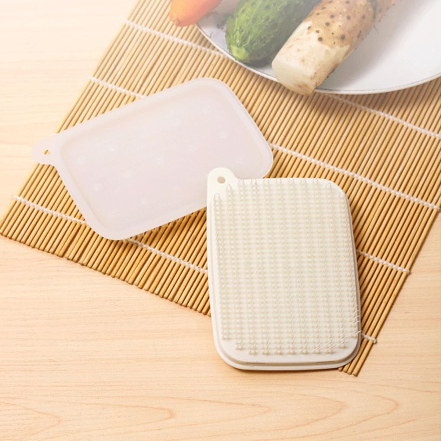 Vegetable Brush, 2 PCS Vegetable Brush Scrubber for Fruits, Potato Scrubber Potato Brush, Soft Bristle Brush for Potato/Carrots/Lotus Root