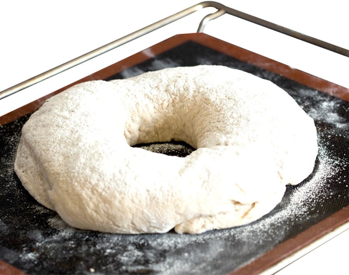 Bluedrop Bread Baking Mat Open Mesh Oven Liner Steaming Mesh Eclair Baking Sheets Perforated Silicone For Half Sheet Size 11-5/8 x 16-1/2 Inch