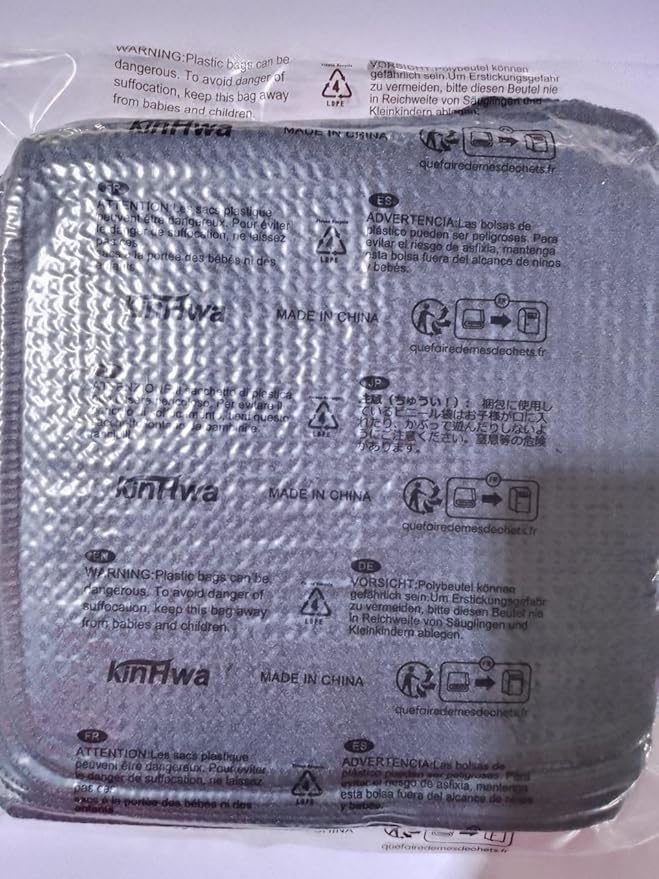 KinHwa Dish Cloths for Washing Dishes Kitchen Towels Microfiber Dish Towels for Kitchen Dish Towels Absorbent 8inch x 8inch 6 Pack (Black, 8in x 8in 10 PC)