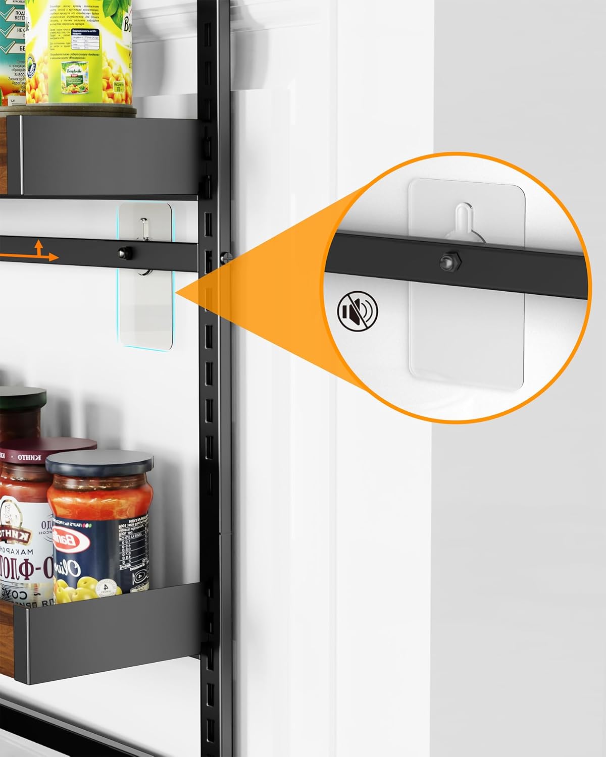 Moforoco Wood 9-Tier Over The Door Pantry Organizer, Wooden Pantry Organization and Storage, Black Hanging Basket Wall Spice Rack Seasoning Shelves, Home & Kitchen