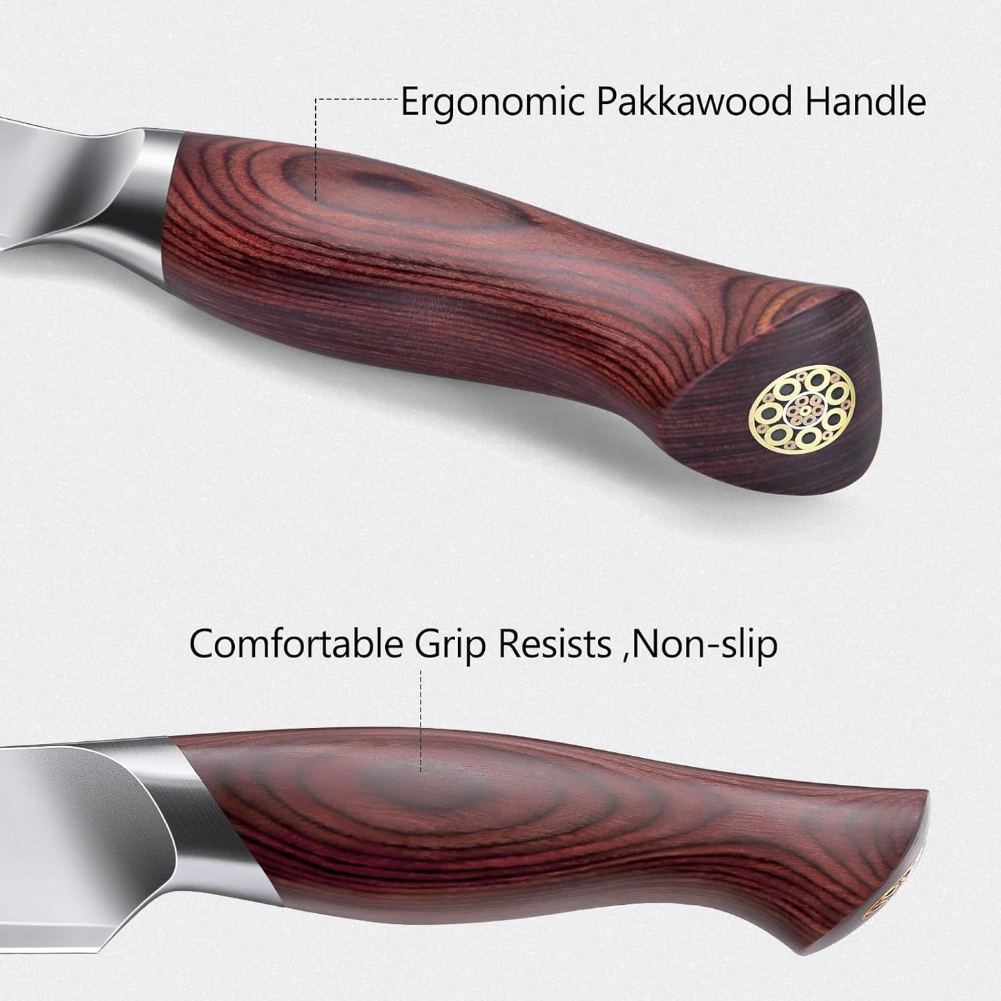 SHAN ZU Paring Knife 3.75 Inch, High Carbon Japanese 10Cr15Mov Stainless Steel Kitchen Professional Ultra Sharp Japanese Knife with Ergonomic Pakkawood Handle