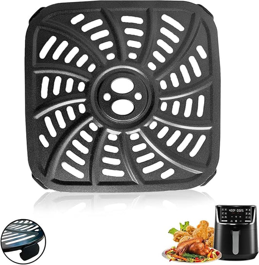 4QT Air Fryer Grill Plate for Gourmia GAF414 Digital Air Fryers, Upgraded Nonstick Air Fryer Grill Pan Crisper Plate Tray Rack Insert Grate Grid Shelf for 4QT Gourmia Air Fryer