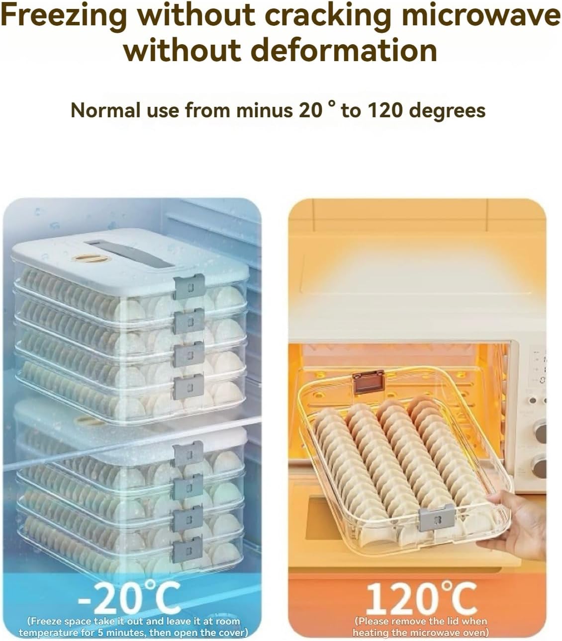 4-layer Cookie Containers,Cookie Carrier with Lid and Handle, Dumpling Box,Food Storage Containers