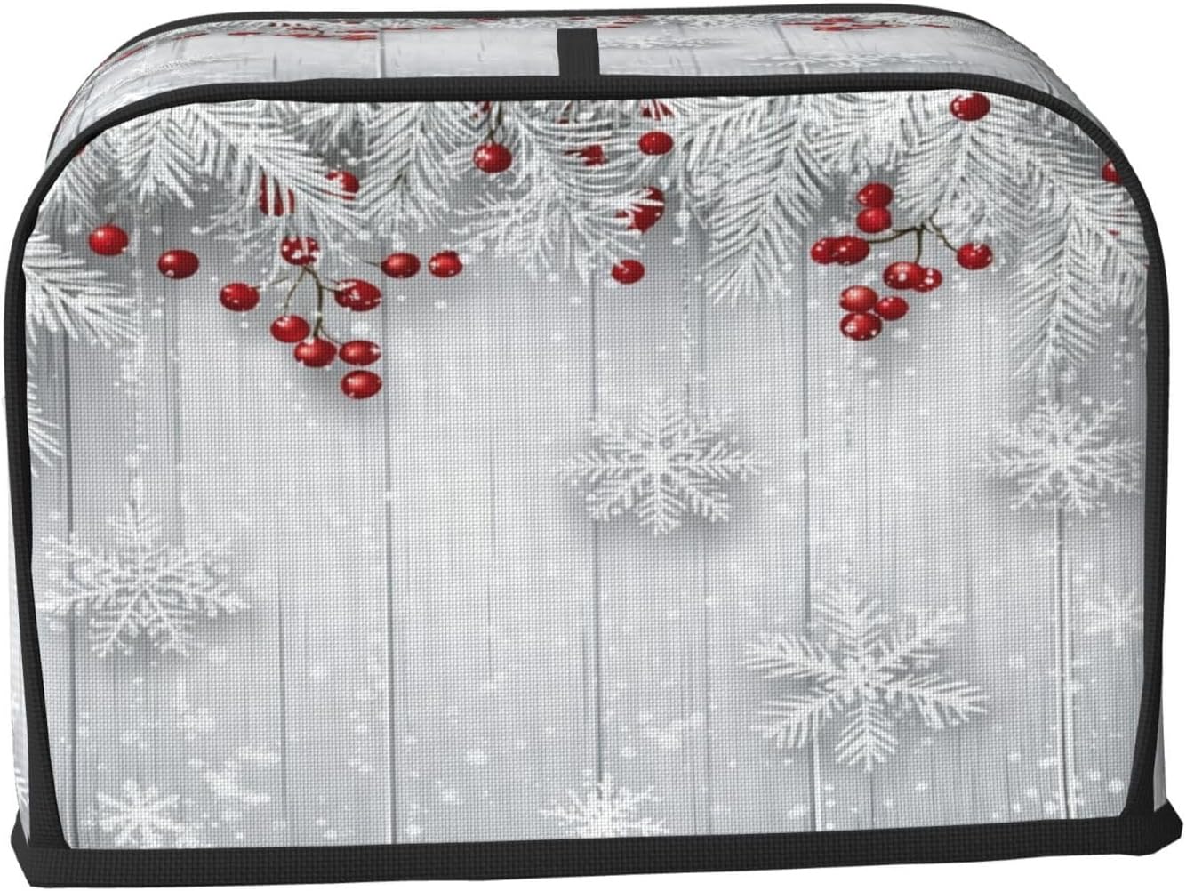 Toaster Cover 2 Slice Snowflake Winter White Berry Kitchen Small Appliance Covers with Pockets Dust and Fingerprint Protection
