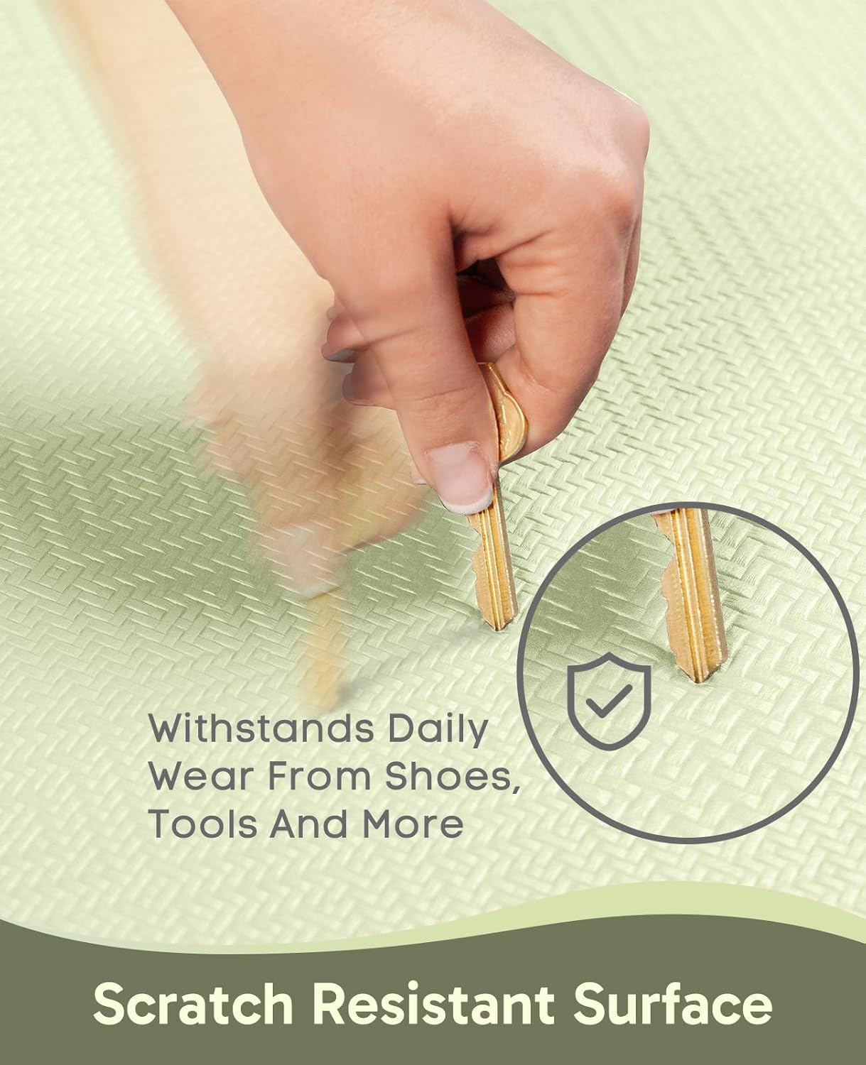 Ophanie Kitchen mats for Floor, 3/4 inch Thick, Kitchen Rugs, 20''x48'' Anti Fatigue Standing Cushioned Mat, Waterproof,Comfort Ergonomic mat for Office, Home, Sink, Sage Green Non-Slip Bottom