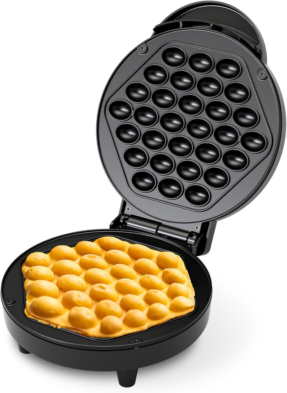 Bubble Waffle Maker, 1000W 7" Non-Stick Griddle, Hong Kong Egg Waffle Maker, Perfect for Creative Ice Cream Desserts