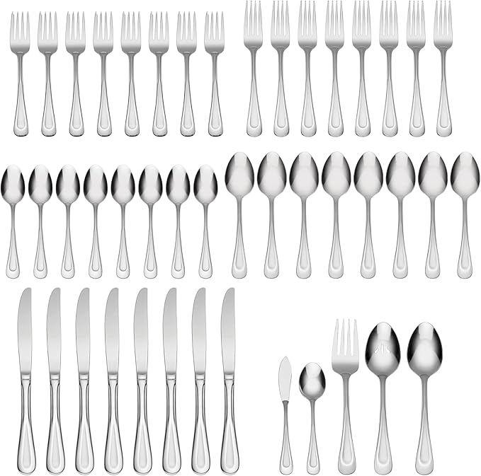 Oneida Satin Sand Dune Flatware, 45 Piece, Multi
