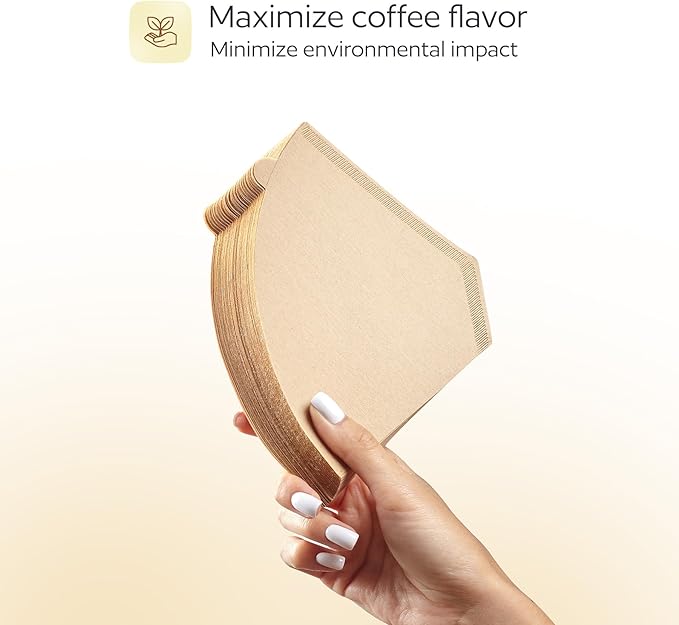 200 Count #4 Unbleached Paper Coffee Filters for Cuisinart, Ninja, BLACK+DECKER & other 8-12 Cup Coffee Makers - Perfect Paper Filter for Pour Over and Drip Coffee