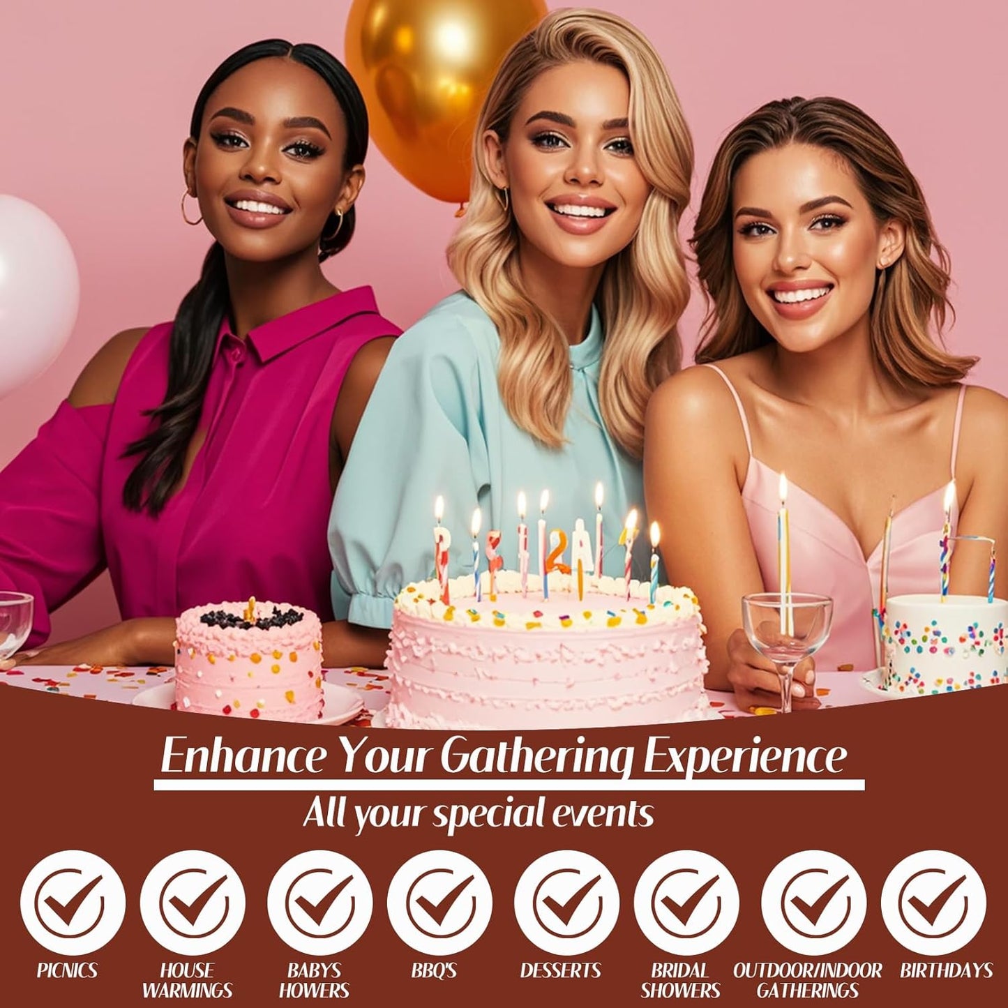 50Pcs Coffee Paper Plates-7 Inch Solid Color Scalloped Disposable Birthday Dinnerware Set Disposable Dinner Party Supplies for Christmas School Starts Wedding Baby Shower Fall Table Decor