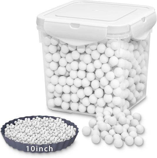 MOBYKE 2.2 LB Ceramic Pie Weights for Blind Baking With Storage Box - Natural Stoneware Beads for Baking Crust