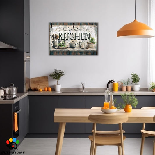 GUTTATY Farmhouse Wall Art Rustic Kitchen Decor, Ready to Hang Graffiti Kitchen Canvas Print Spoon And Vegetable,Vintage Posters Prints for Dinning Room Home Kitchen Restaurant Painting 24×36 Inch