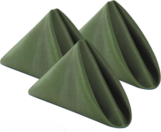 Bailarina Cloth Napkins Set of 120,17x17 inches Dinner Napkins Cloth Washable,Polyester Square Table Cloth Napkin Bulk with Hemmed Edges Ideal for Banquets, Parties and Weddings-Willow