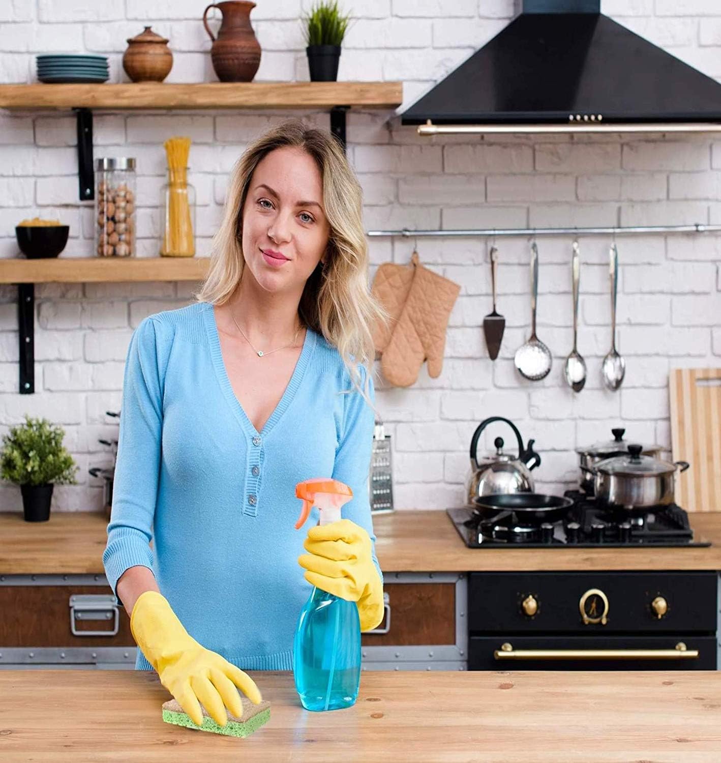 SCRUBIT 24 Pack Natural Sponges - Biodegradable Compostable Cellulose and Coconut Natural Sponges for Dishes, Eco Friendly Non Toxic Kitchen Sponge