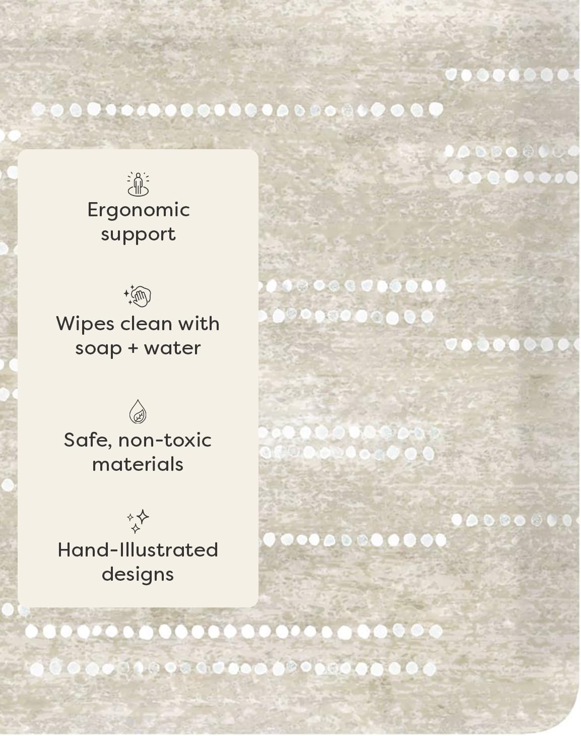 House of Noa Nama Standing Mat – Anti-Fatigue Cushioned Kitchen Mats for Floor | Ergonomic Bounce-Back Foam Kitchen Mats | Anti-Fatigue Mats for Kitchen & Standing | Aspen Reed | 22"x72"