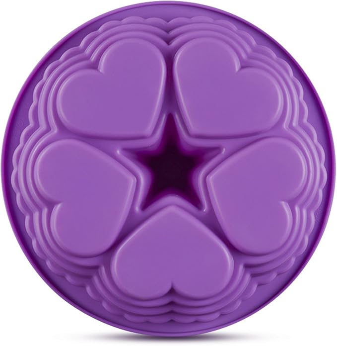 FantasyDay 9.5'' Love Heart Cake Mold Silicone Baking Molds Party Cake Bakeware for Your Birthday Dessert, Cake, Bread, Tart, Pie, Flan and More #5