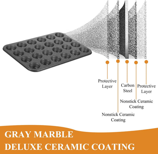 Mini Muffin & Cheesecake Pan, Nonstick 24, Toast Oven Baking Supplies