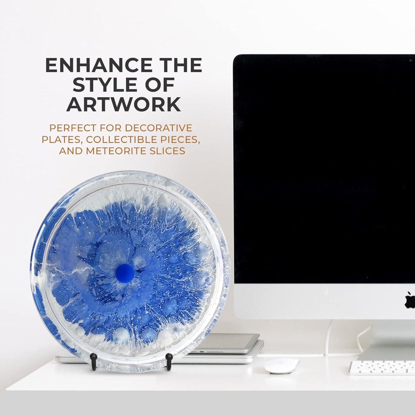 TR-LIFE 3 Pack 6 Inch Display Stands - Holder Stand for Picture, Decorative Plate, Platter, Plaque, Book, Photo Easel