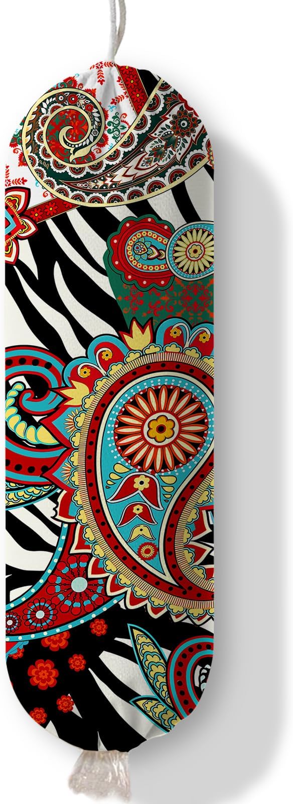 Plastic Bag Holder Bohemian Bag Holder Dispenser, Plastic Grocery Organizer & Wall Mount Paper Trash Bags Saver Storage for Kitchen Home Pantry Decor, Shopping Bags Storage Dispenser