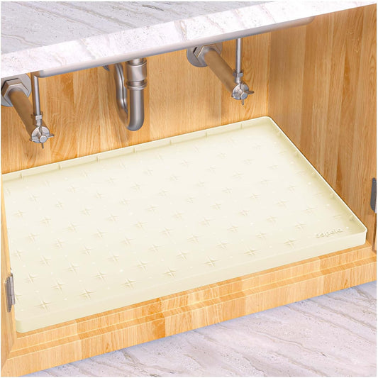 Sdpeia Under Sink Mat for [31" x 22"] Cabinet, Upgraded Silicone Waterproof Mat Kitchen Cabinet Liner Cabinet Protector Kitchen Organizers and Storage