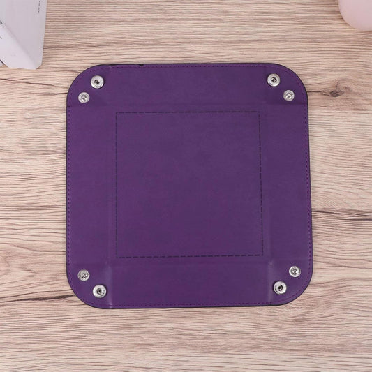 siduater Valet Tray Desktop Storage Organizer – Vegan Leather Catchall Tray Bedside Vanity Tray Nightstand Caddy Holder for Remote Controller, Watch, Keys, Phone, Wallet, Coin, Jewelry, Purple