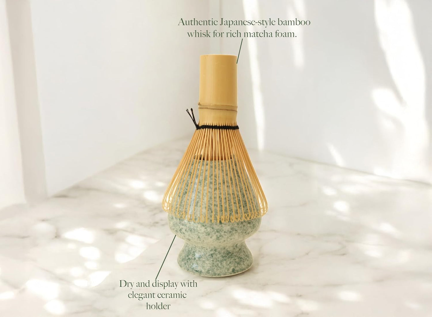 Whisk Set – 6-Piece Matcha Bowl & Bamboo Whisk Kit with Bowl, Scoop, Sifter, Ceramic Chasen Holder & Premium Gift Box | Cute Japanese Matcha Ceremony Tea Set for Making Breakfast & Latte