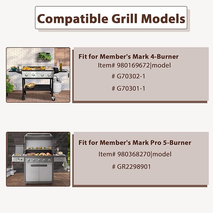 20-pack Drip Pan Liners for Members Mark 4-Burner Outdoor Flat Top Gas Griddle, Grease Tray for Member's Mark Pro-Series 5-Burner Gas Griddle & Sams Club 36 inch Griddle Disposable Aluminum Foil Pans