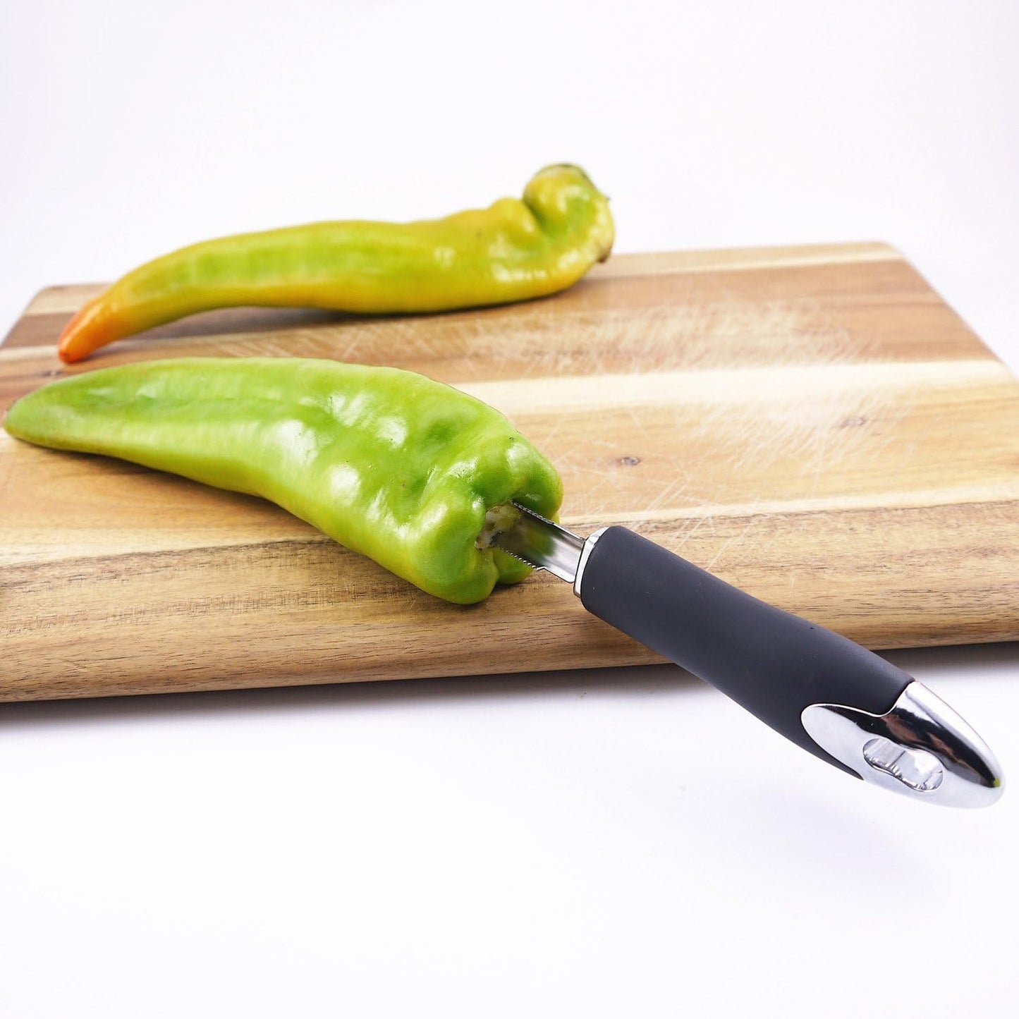 Jalapeno Chili Pepper Corer Stainless Steel Zucchini Cucumber Corers Special Kitchen Gadgets With Serrated Edge Easy Remove The Seeds Of Your Veggies & Fruits