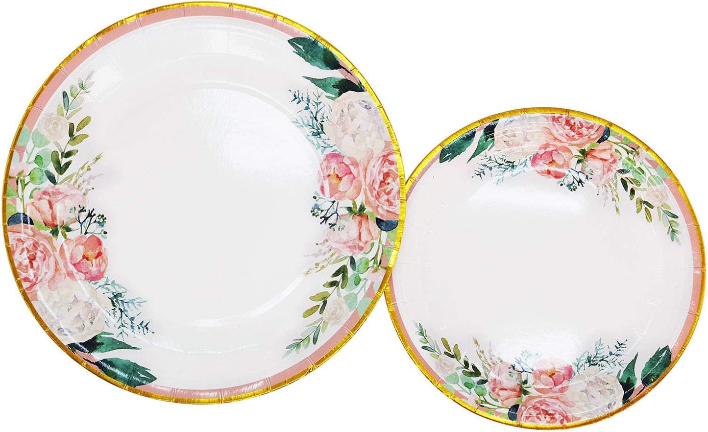 Floral Party Supplies paper plates and Napkins Sets for 24 Guest-Include Floral Disposable Paper Plates,Cups,Napkin forr Bridal Shower,Birthday,Wedding,Bachelorette party Supplies