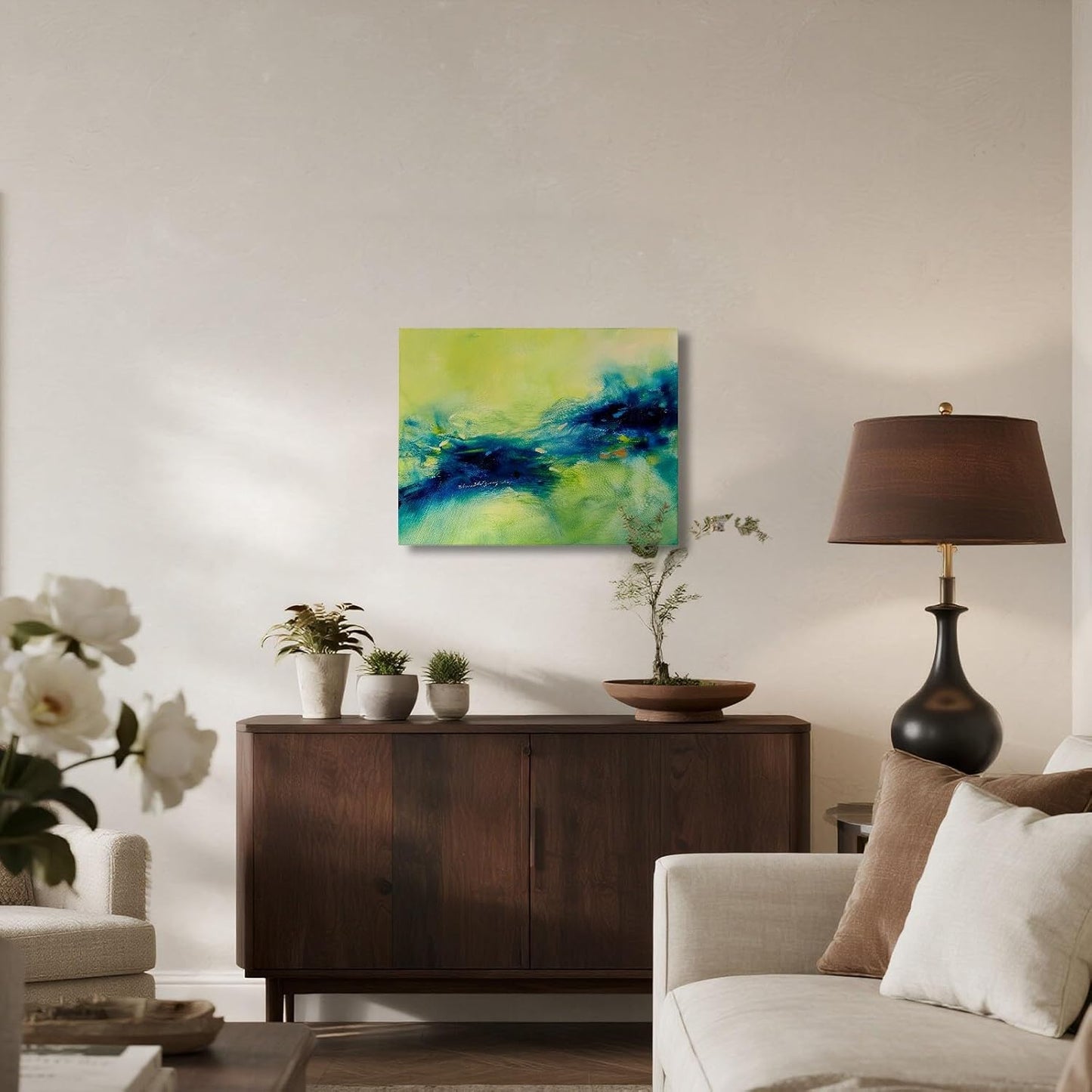 Gloliv Canvas Wall Art for Living Room – Abstract Wall Decor Painting, Artist-Authorized Reproduction Print – Modern Canvas Prints for Office, Bedroom, Bathroom & Kitchen Home Decor 16"X12"