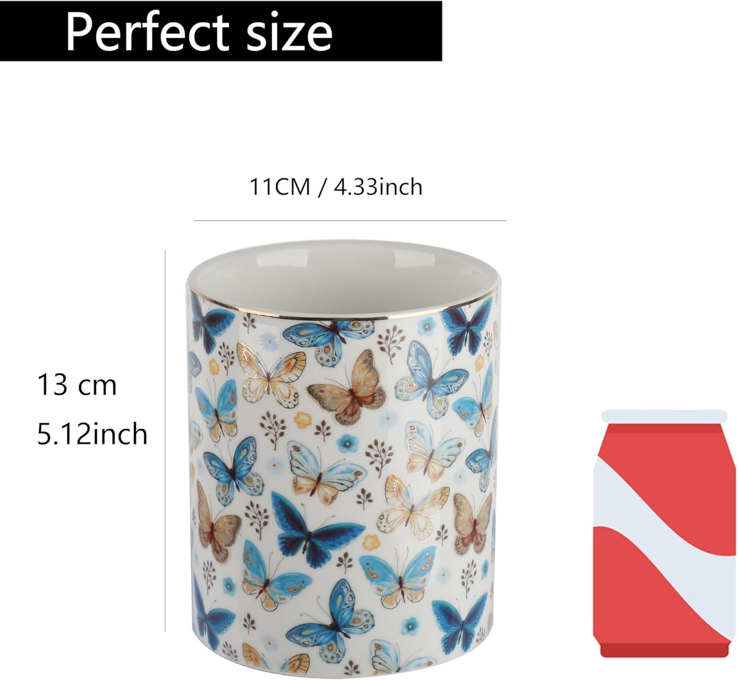 Utensils Holder Caddy Cutlery Organizer Elegant Porcelain Spoon Holder for Kitchen Table, Cabinet