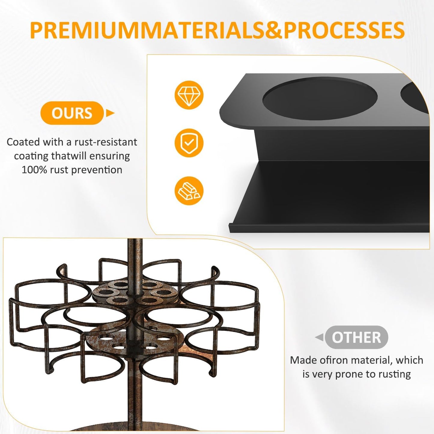Magnetic Cup Holder for Stanley 30/40 oz Water Bottles-2 Pack, Tumbler Organizer for Stanley Cup, Strong Magnetic Storage Organizer Holder, Flexible Disassembly, for Kitchen, Refrigerator