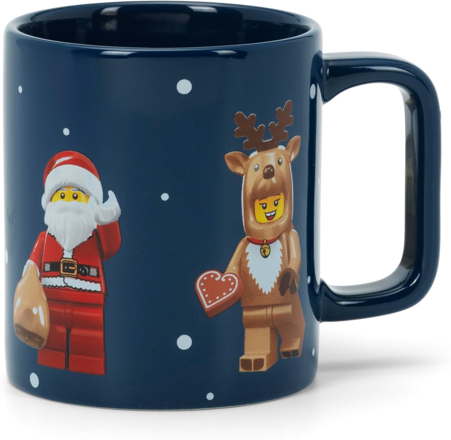 Room Copenhagen LEGO Christmas Minifigures Mug 300ml – Coffee Cup with Santa & Reindeer, Holiday Collectible Gift for LEGO Fans, Microwave & Dishwasher Safe