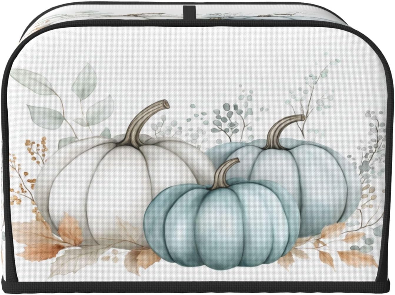 Toaster Cover 4 Slice Pastel Pumpkin Thanksgiving Leaf Kitchen Small Appliance Covers with Pockets Dust and Fingerprint Protection