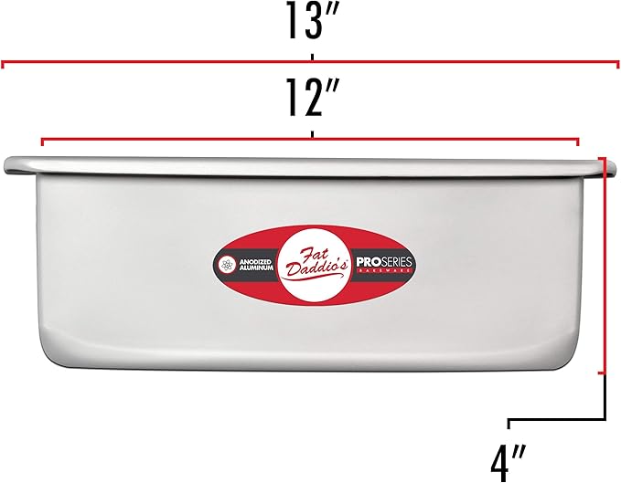 Fat Daddio's Anodized Aluminum Square Cake Pan, 12 x 4 Inch