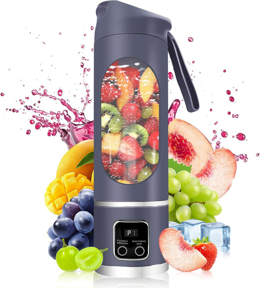 Portable Blender Personal Electric USB，500ML Portable juicer Shakes and Smoothies Blender，Small Blenders，Mixing，Compact、Convenient and Versatile (Purple)