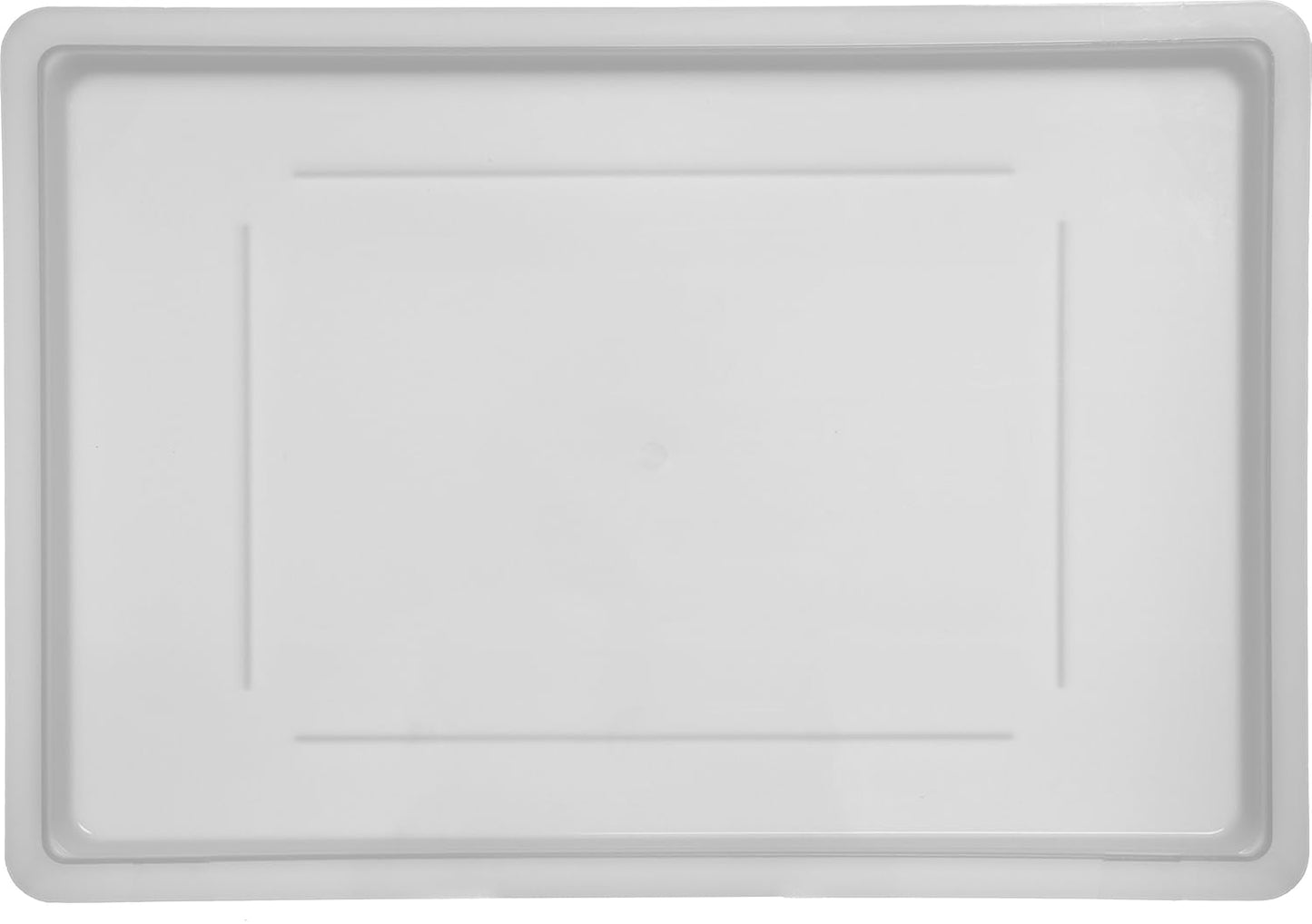 Carlisle FoodService Products Storplus Food Storage Container Lid with Stackable Design for Catering, Buffets, Restaurants, Polyethylene (Pe), 26 x 18 Inches, White, (Pack of 6)