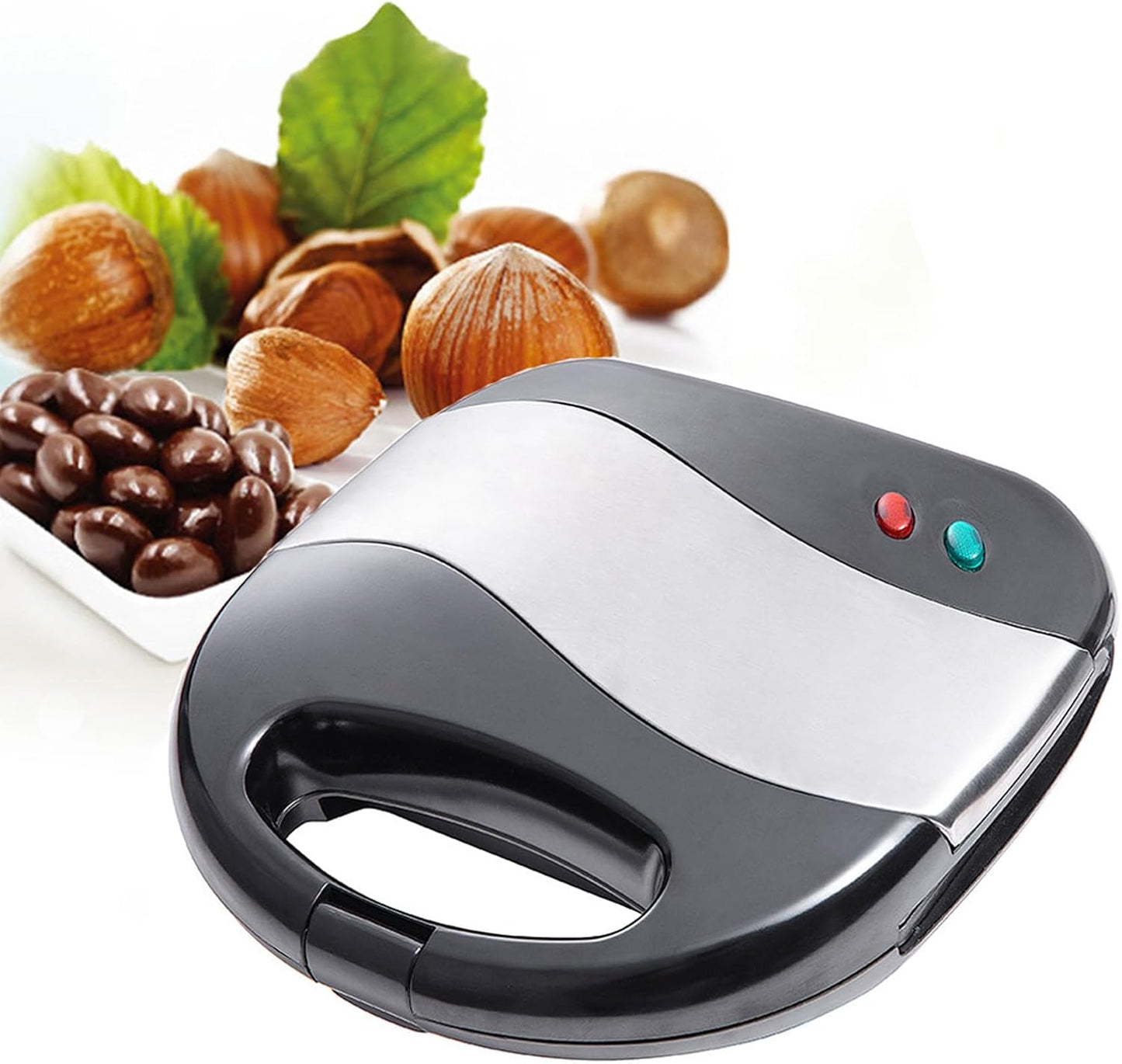 Walnut Cookie Maker, 750W 12pcs Non Stick Cookies Pastry Electric Walnut Cake Maker, Mini Nut Waffle Bread Machine Iron Toaster Baking Breakfast Pan Oven for Cooking