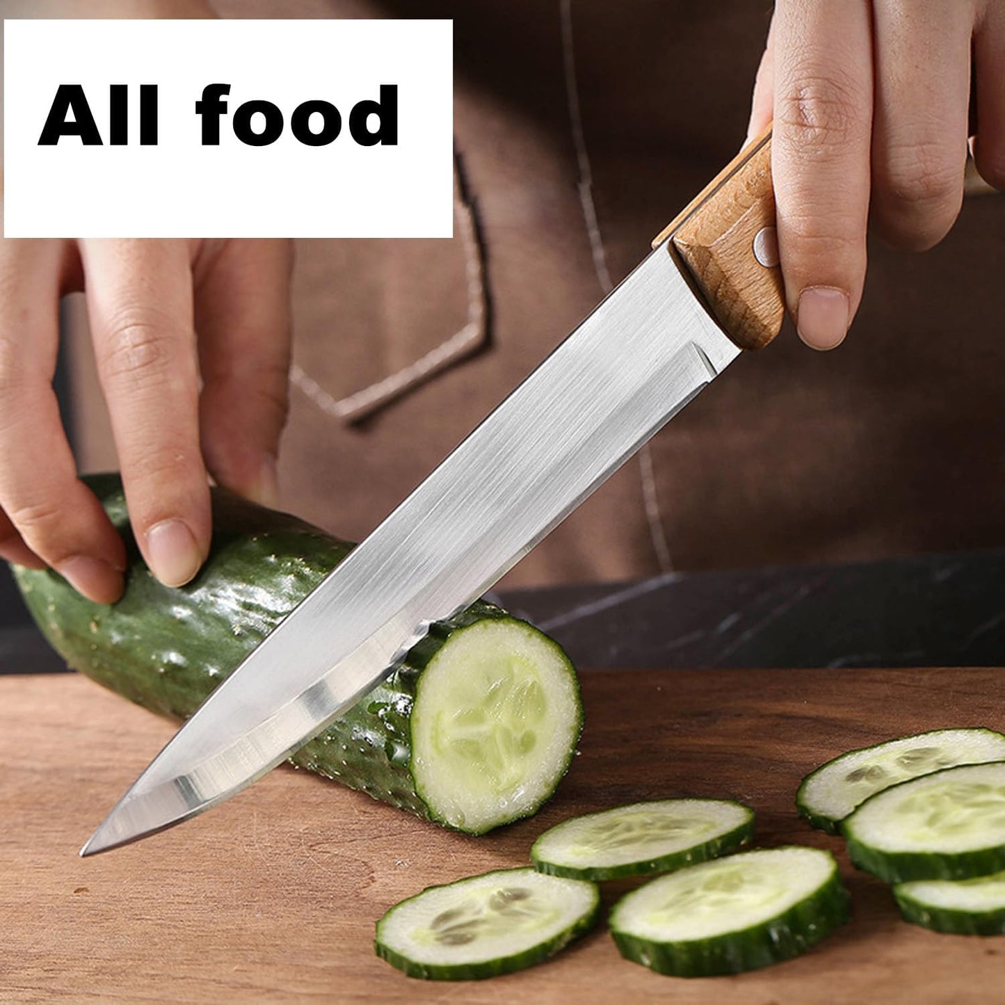 Paring Knife Peeling Fruit Vegetable Cutting Meat Slicing Kitchen Knives Stainless Steel Ultra Sharp Blade Wooden Ergonomic Handle