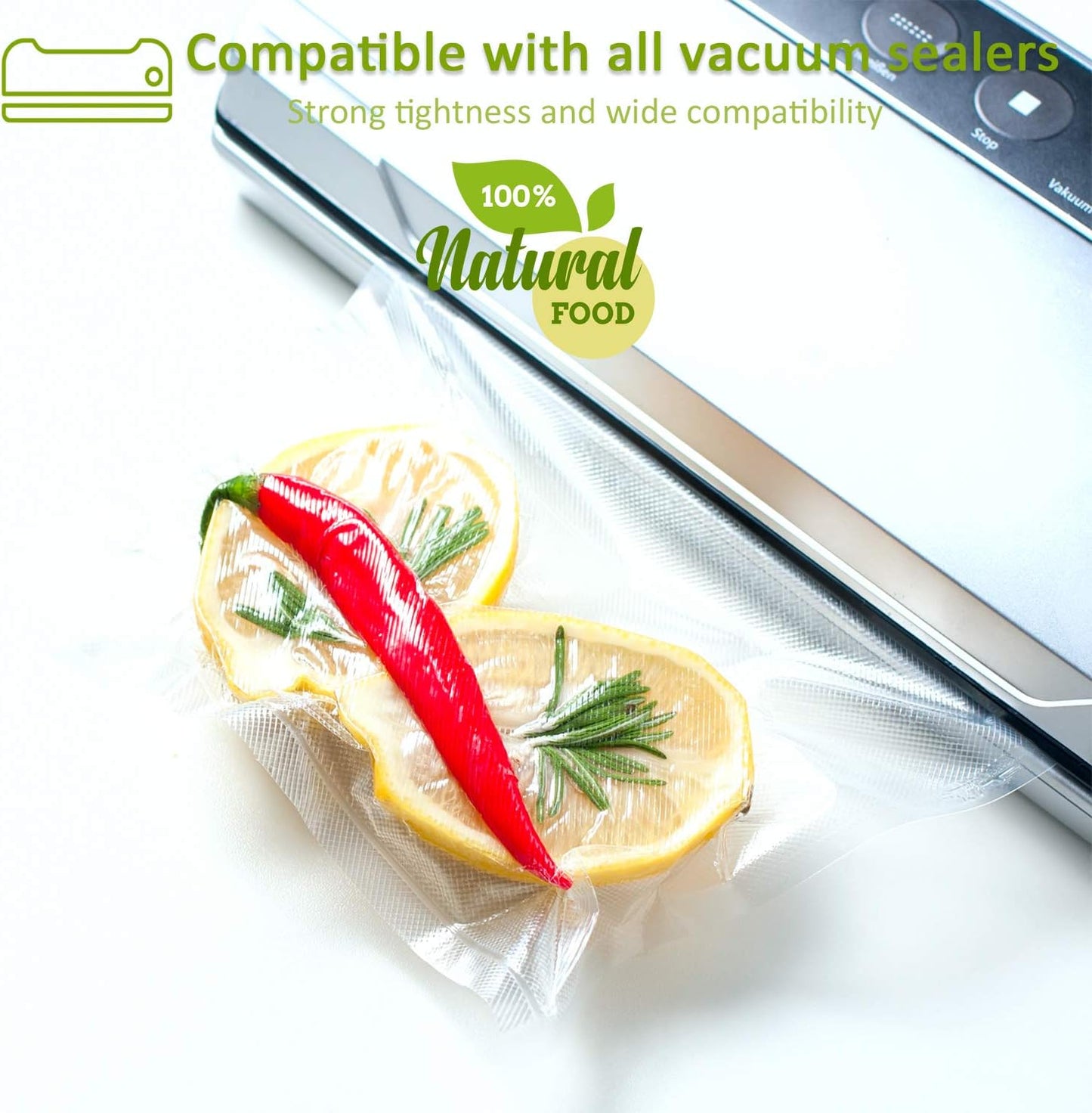 6 Pack 11"x20'(3Rolls) and 8"x20' (3Rolls)Thickened Vacuum Sealer Bags , Smell-Proof, Puncture Prevention, Heavy duty for POTANE, Food Saver, Great for Vacuum storage,Meal Prep or Sous Vide