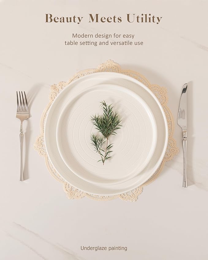 Dinnerware sets plates and bowls sets modern plates stoneware dinnerware set Plates and Bowls Set for 4, 12 Pieces Dishes,Microwave and Dishwasher Safe Tableware (style - 1, 4 - Set (12pcs))