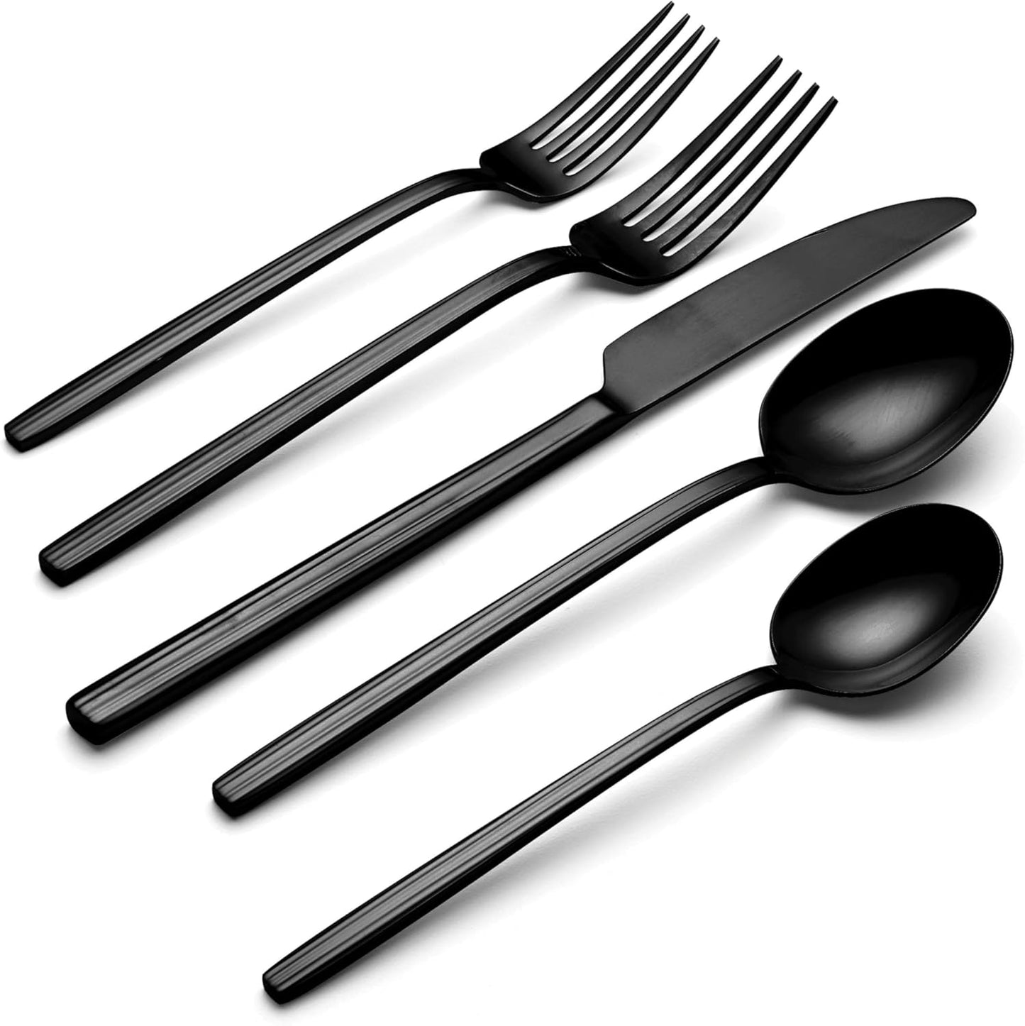 Oneida 896761 Dean Satin Black 20 Piece Flatware Set